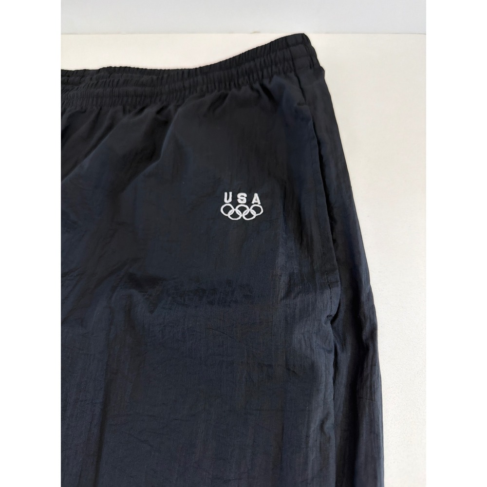 Vintage 1992 Barcelona USA Olympic Team Nylon Track Pants Black XL JCPenney